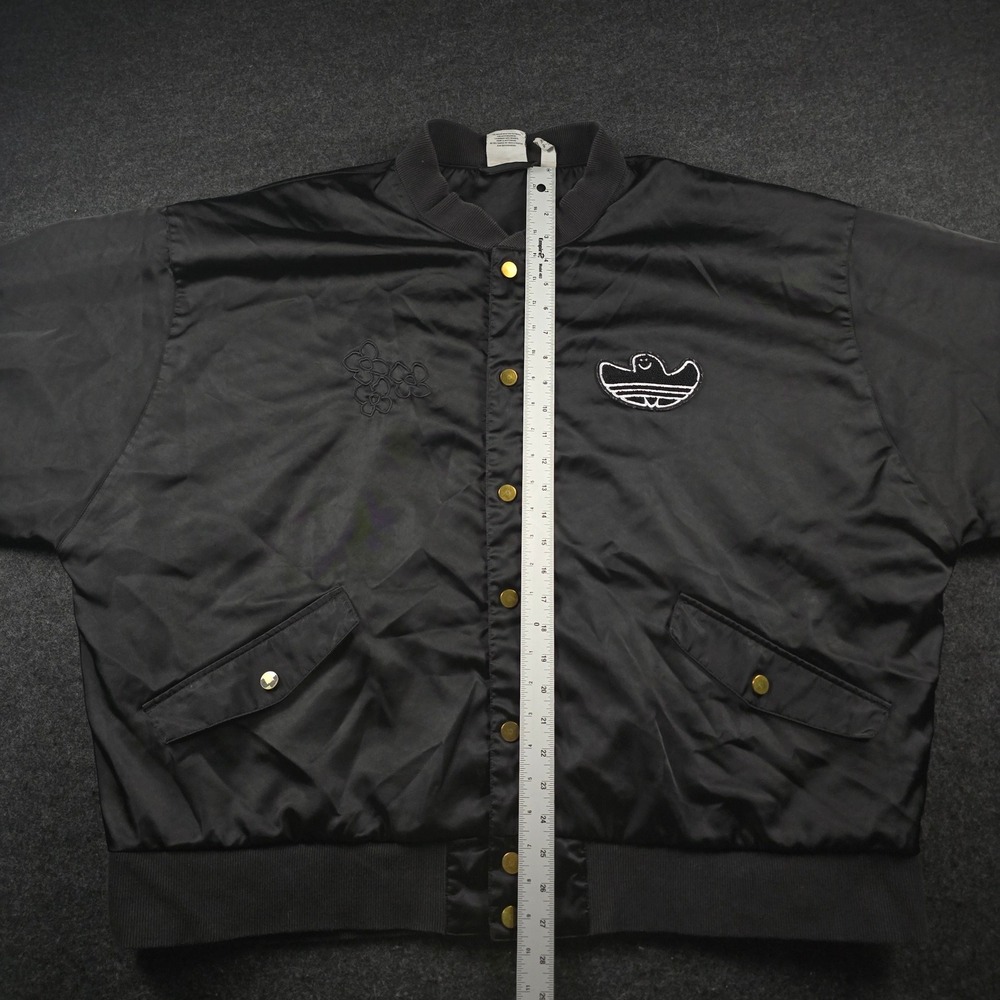 Adidas x Mark Gonzales Shmoo Bomber Jacket Black Gold Snap Front Men's 2XL - Picture 7 of 16